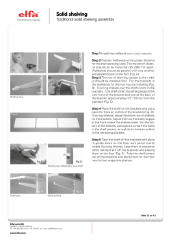 Solid shelving - A Place For Everything