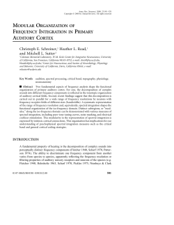 modular organization of frequency integration in primary auditory