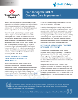 Calculating the ROI of Diabetes Care Improvement