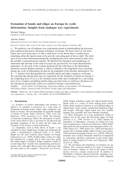 Formation of bands and ridges on Europa by cyclic deformation