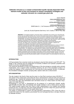 Saltwater intrusion in a coastal contaminated aquifer density