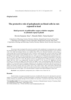 The protective role of polyphenols on blood cells in rats exposed to