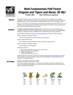 Dragons and Tigers and Hares, Oh My!