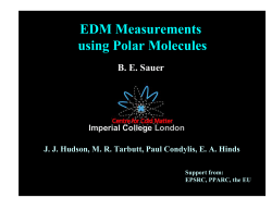 Search for EDMs in Heavy Polar Molecules - g