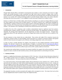 draft transition plan - Chicago Public Schools