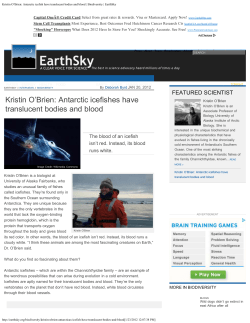 Kristin O`Brien: Antarctic icefish have translucent bodies and blood