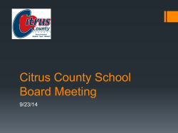 Citrus County School Board Meeting