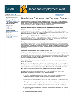 New California Employment Laws That Impact