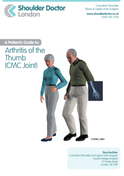 Arthritis of the Thumb (CMC Joint)
