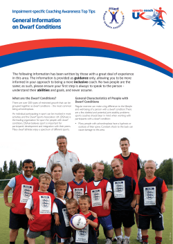 General Information on Dwarf Conditions