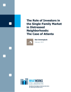 The Role of Investors in the Single
