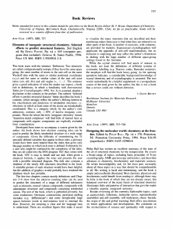 Book Reviews - IUCr Journals