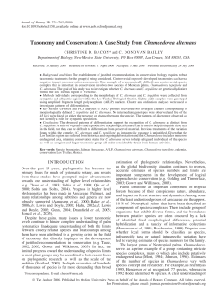 Taxonomy and Conservation: A Case Study from