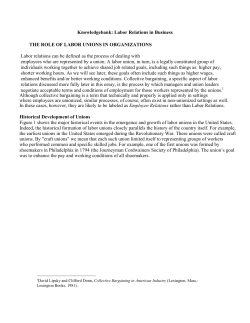 Labor Relations in Business