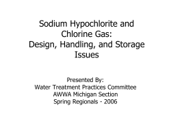 Sodium Hypochlorite and Chlorine Gas: Design, Handling, and