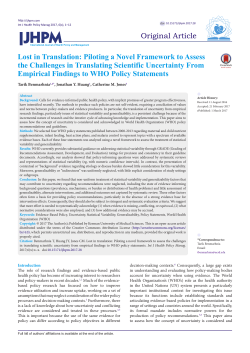 - International Journal of Health Policy and Management