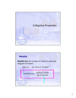 Colligative Properties