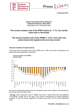 The annual variation rate of the IPRIX stands at &ndash;1.1%, four tenths