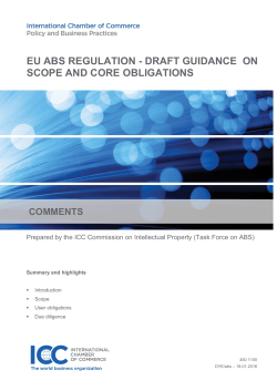 eu abs regulation - draft guidance on scope and core