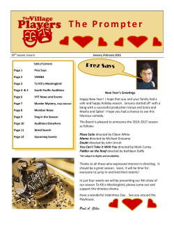 The Prompter - The Village Players of Birmingham