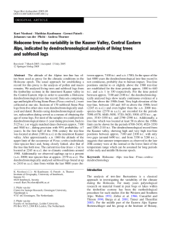 Holocene tree-line variability in the Kauner Valley, Central Eastern