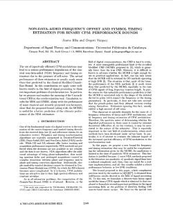 Non-data-aided frequency offset and symbol timing
