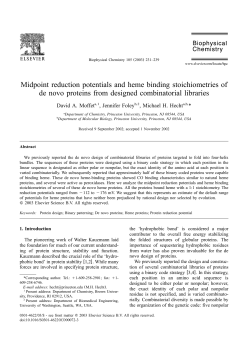 Midpoint reduction potentials and heme binding stoichiometries of