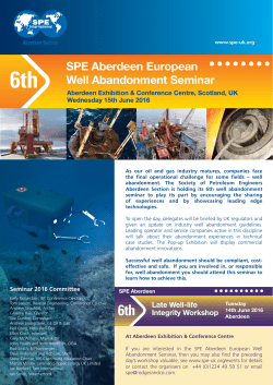 SPE Aberdeen European Well Abandonment Seminar