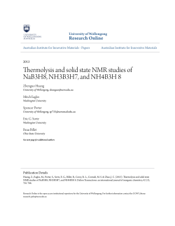 Thermolysis and solid state NMR studies of