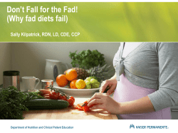 Don`t Fall for the Fad! (Why fad diets fail)