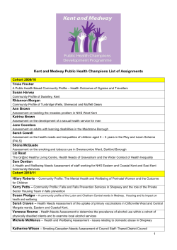 List of Public Health Champions Assignments
