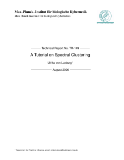 A Tutorial on Spectral Clustering