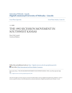 THE 1992 SECESSION MOVEMENT IN SOUTHWEST KANSAS