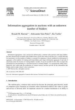 Information aggregation in auctions with an unknown number of