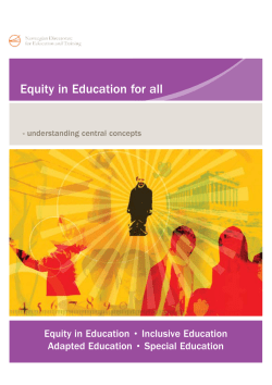 Equity in Education for all - understanding central concepts