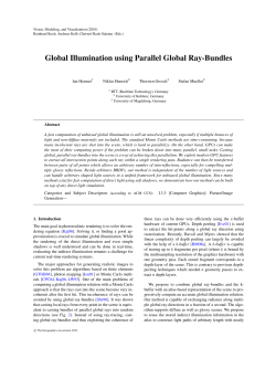 Global Illumination using Parallel Global Ray