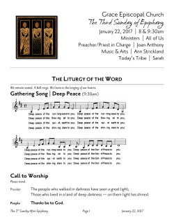January 22 | 3rd Epiphany