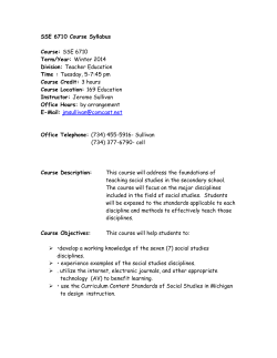 SSE 6710 - College of Education