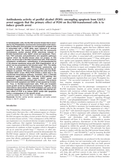 Antileukemia activity of perillyl alcohol (POH): uncoupling