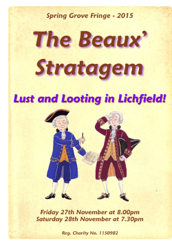 programme - Spring Grove Fringe