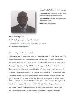 Prof. James Ogola Onyango