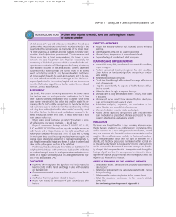 NURSING CARE PLAN A Client with Injuries to Hands, Foot, and