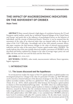 the impact of macroeconomic indicators on the movement