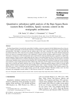 Quantitative subsidence-uplift analysis of the Bajo Segura Basin