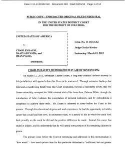 said in a sentencing memo