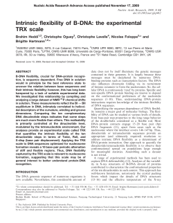 Intrinsic flexibility of B-DNA: the experimental TRX scale | Nucleic