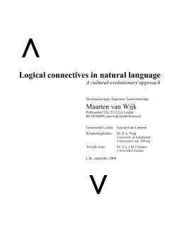 Logical connectives in natural language