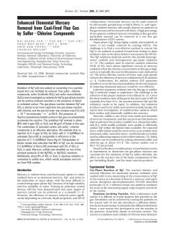 Enhanced Elemental Mercury Removal from Coal