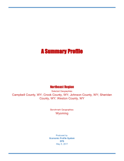 Northeast Region - Wyoming Economic Analysis Division