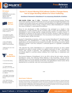 SmartSearch Transition to GlobalSearch July 11, 2016